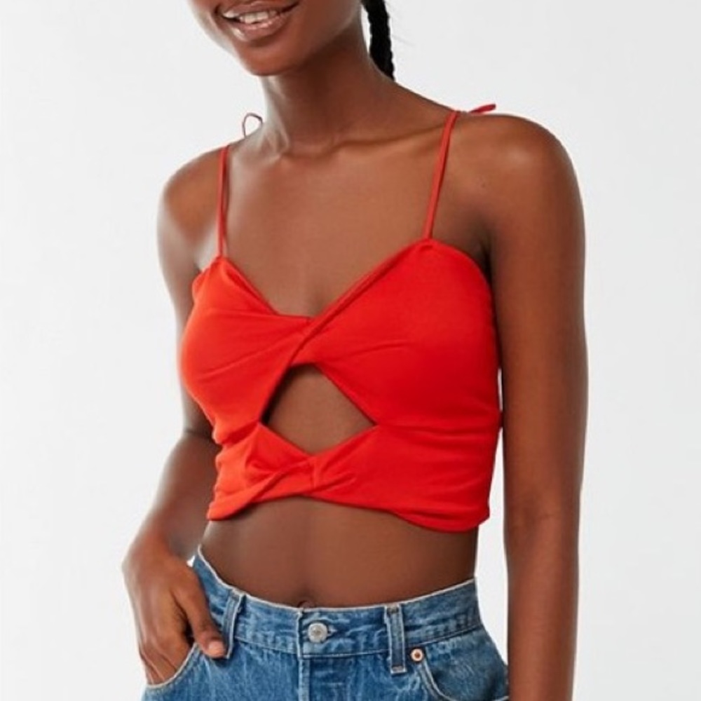 Urban Outfitters Cropped Red Tank